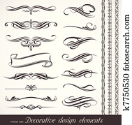 Vector decorative design elements & page decor Vector decorative design elements & page decor