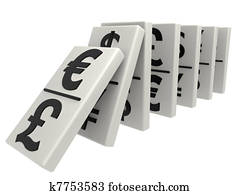 World crisis domino effect, euro