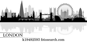 לונדון, קו רקיע של עיר, צללית, רקע