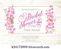 Bridal shower invitation. Bridal shower invitation.