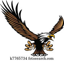 Eagle Mascot Flying with Talons Eagle Mascot Flying with Talons