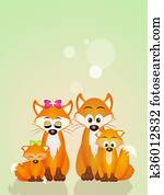 red fox family red fox family