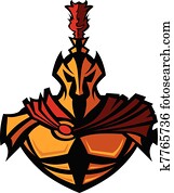 spartan, griechischer, krieger, mit, helm spartan, griechischer, krieger, mit, helm
