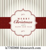 Vector Gray and Red Christmas Label Vector Gray and Red Christmas Label