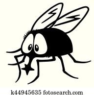 cartoon fly black white cartoon fly black white