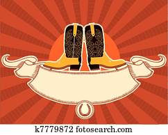 Cowboy boots card Cowboy boots card