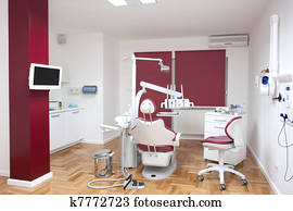 Dentist office in red