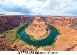 Horseshoe bend on the Colorado river, Arizona.