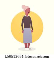 oude vrouw, afrikaanse amerikaan, grootmoeder, grijs haar, female, pictogram, volledige lengte, dame