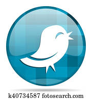 twitter blue round modern design internet icon on white background twitter blue round modern design internet icon on white background