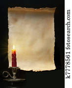 Vintage roll lit a candle Vintage roll lit a candle