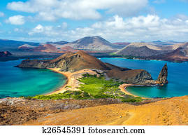 vista, de, Bartolome, ilha