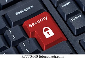 כפתר, מקלדת, בטחון, מנעול, חתום.