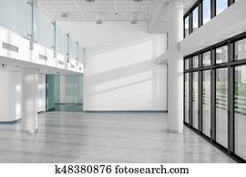 3d render of an empty office building 3d render of an empty office building
