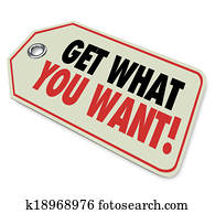 adquira, que, tu, querer, aprece etiqueta, venda, compra, compra, desejada, item