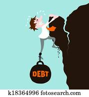 Business man with debt Business man with debt