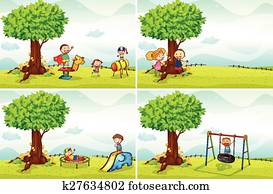 Children and park Children and park