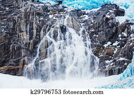 geleira, ligado, alasca