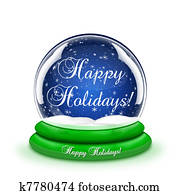 Happy Holidays Snow Globe Happy Holidays Snow Globe