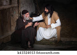 Jesus healing the blind