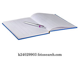 notebook with pen 