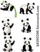 panda, caricatura, cobrança
