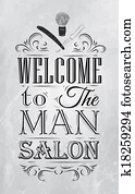 Poster Barbershop welcome coal Poster Barbershop welcome coal