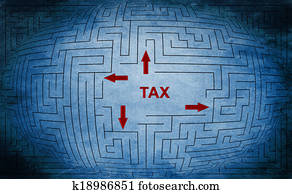 Tax maze concept Tax maze concept