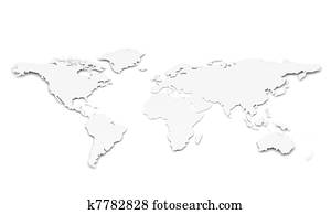 World Map. Paper Shape