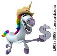 Fun unicorn - 3D Illustration Fun unicorn - 3D Illustration