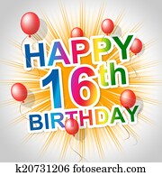 Happy Birthday Shows Sixteenth 16Th And Celebrations Happy Birthday Shows Sixteenth 16Th And Celebrations