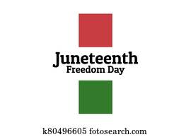 Juneteenth, June 19. Holiday concept. Template for background, banner, card, poster with text inscription. Vector EPS10 illustration.