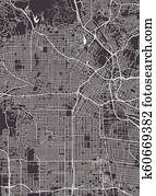 Los Angeles city plan, detailed vector map Los Angeles city plan, detailed vector map