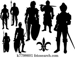 Medieval Knight silhouette Medieval Knight silhouette