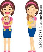 Mother Holding Baby