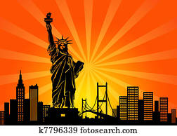 New York Manhattan City Skyline New York Manhattan City Skyline