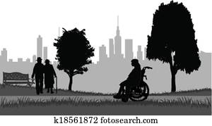 Seniors on a walk in the park Seniors on a walk in the park