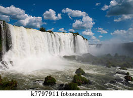 The Iguazu waterfalls. Argentina, Brazil, South America The Iguazu waterfalls. Argentina, Brazil, South America