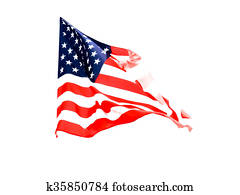 USA flag floating
