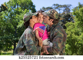 Army parents reunited with their daughter Army parents reunited with their daughter