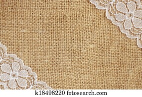 Canvas with white lace Canvas with white lace