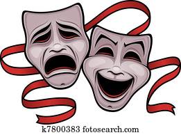 Comedy and Tragedy Theater Masks Comedy and Tragedy Theater Masks