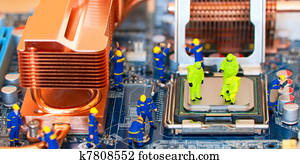 Computer repair concept Computer repair concept