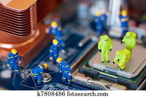 Computer repair concept Computer repair concept