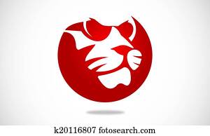 lion abstract with glasses lion abstract with glasses