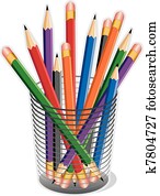 mehrfarbig, führen, bleistifte mehrfarbig, führen, bleistifte