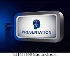 presentation word on billboard