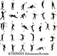 volleyball silhouettes volleyball silhouettes