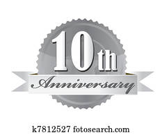 10th anniversary seal illustration 10th anniversary seal illustration