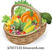 Basket fresh vegetables Basket fresh vegetables